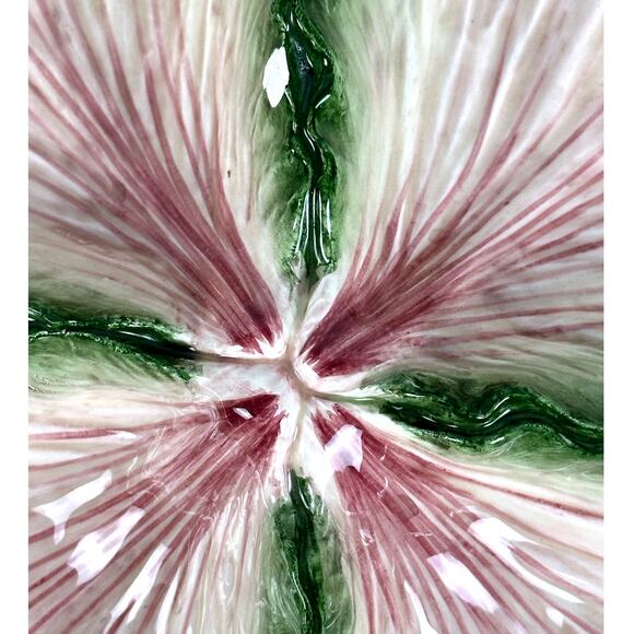 Fitz & Floyd Majolica Green Cabbage Divided Large 12.5" Serving Platter-Chip - Picture 2 of 10